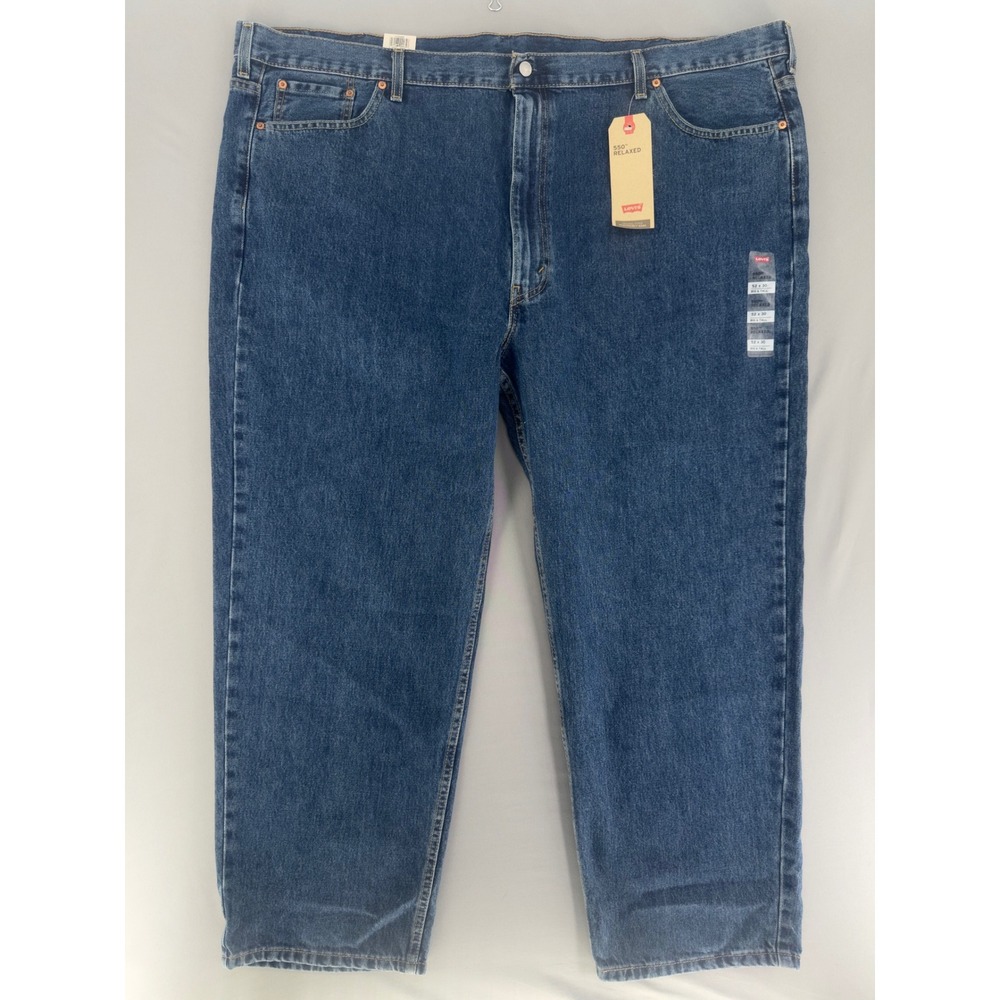 Levis 550 Relaxed Fit Jeans Mens 52x30 Big Tall Medium Wash Blue 01550-4886 NWT